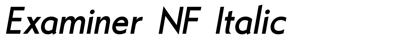 Examiner NF Italic